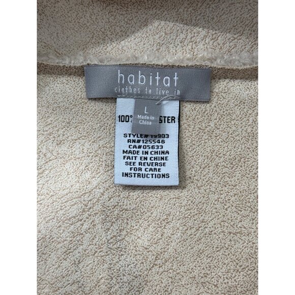 Habitat Beige Sherpa Fleece Reversible Allie Vest Zip-Up Pockets Women Size L - Picture 4 of 8